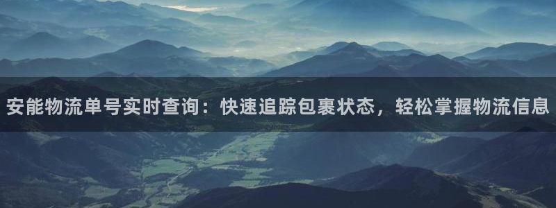 28圈.ccm2024：安能物流单号